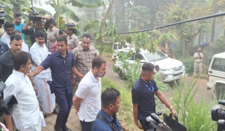 Rahul Gandhi visits elephant attack victim Ajeesh's house to meet his relatives